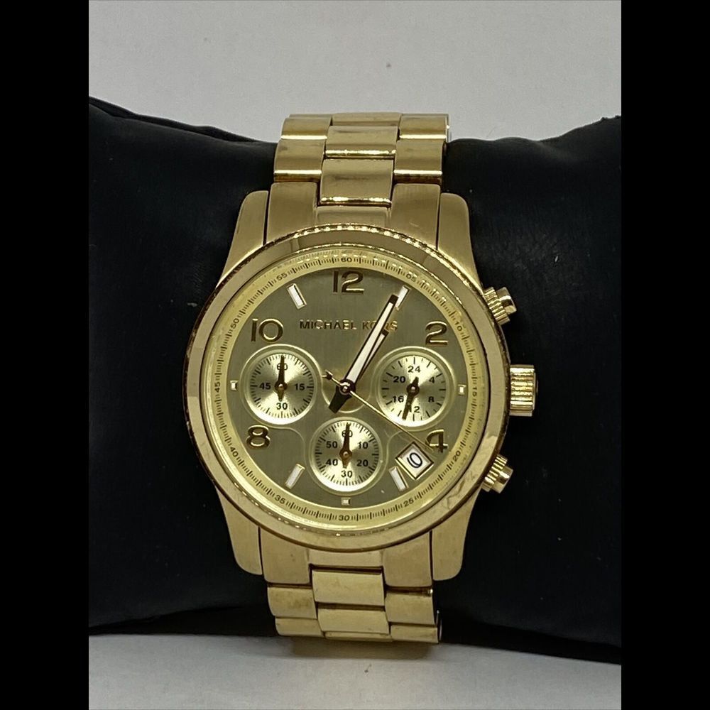 Michael Kors MK5055 Women's Gold Stainless Steel Analog Dial Quartz Watch JK465
